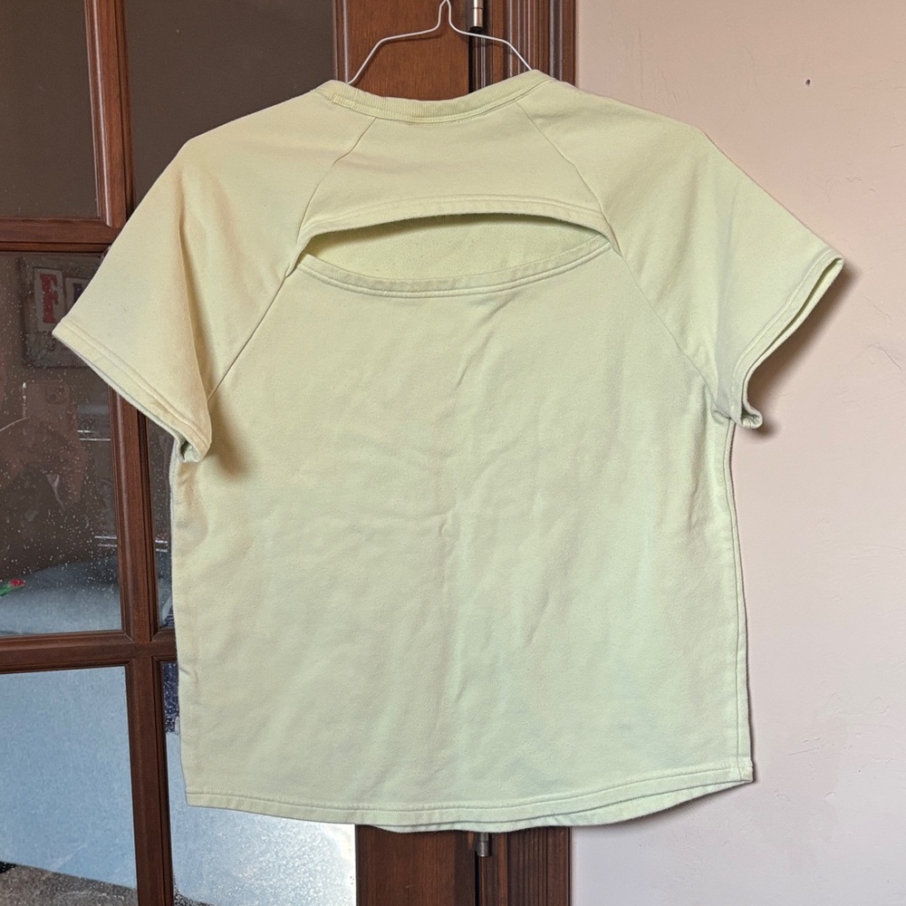 Under Armour lime open back sweatshirt! Size Large